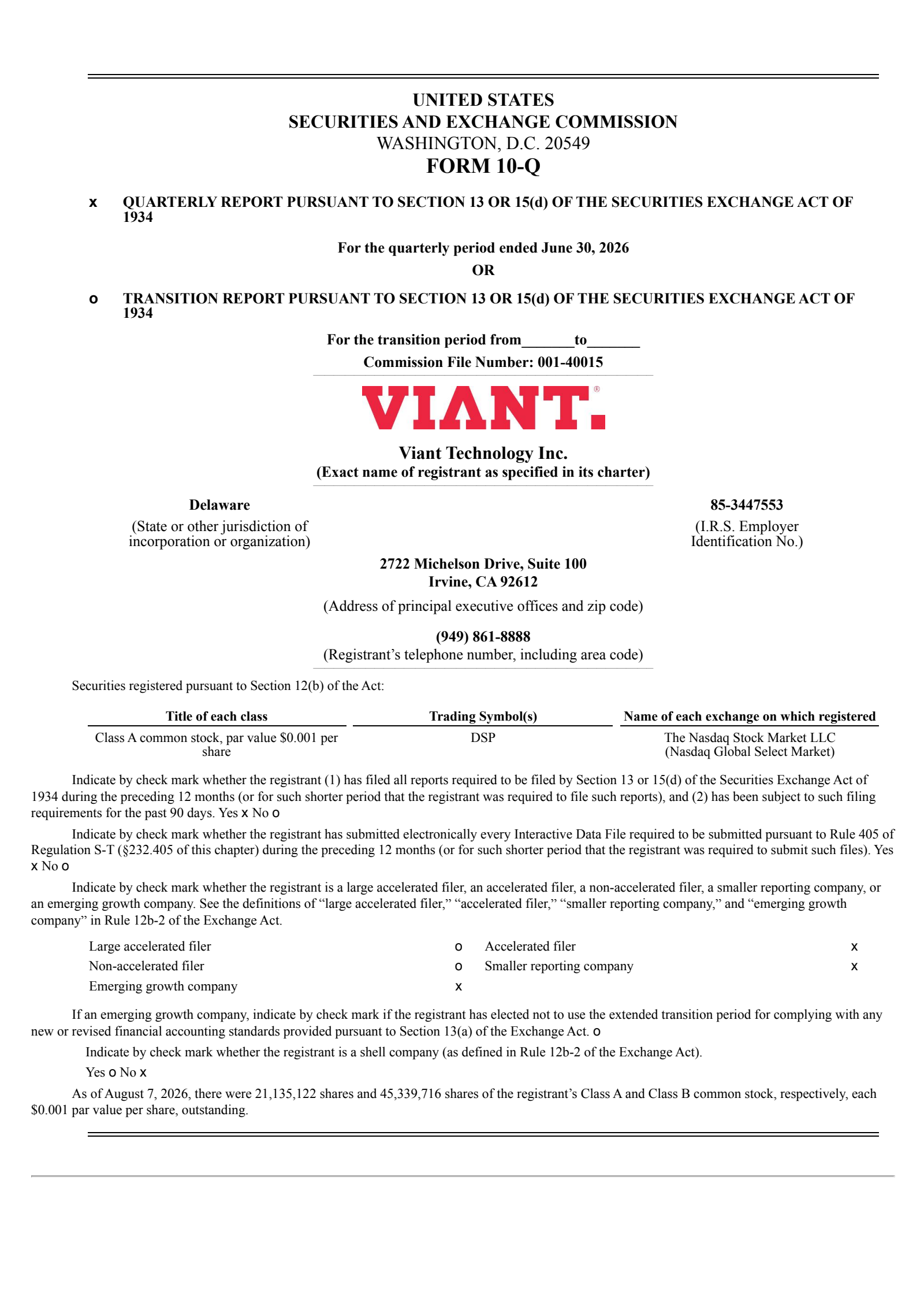 Viant Technology's Q2 2026 Quarterly report
