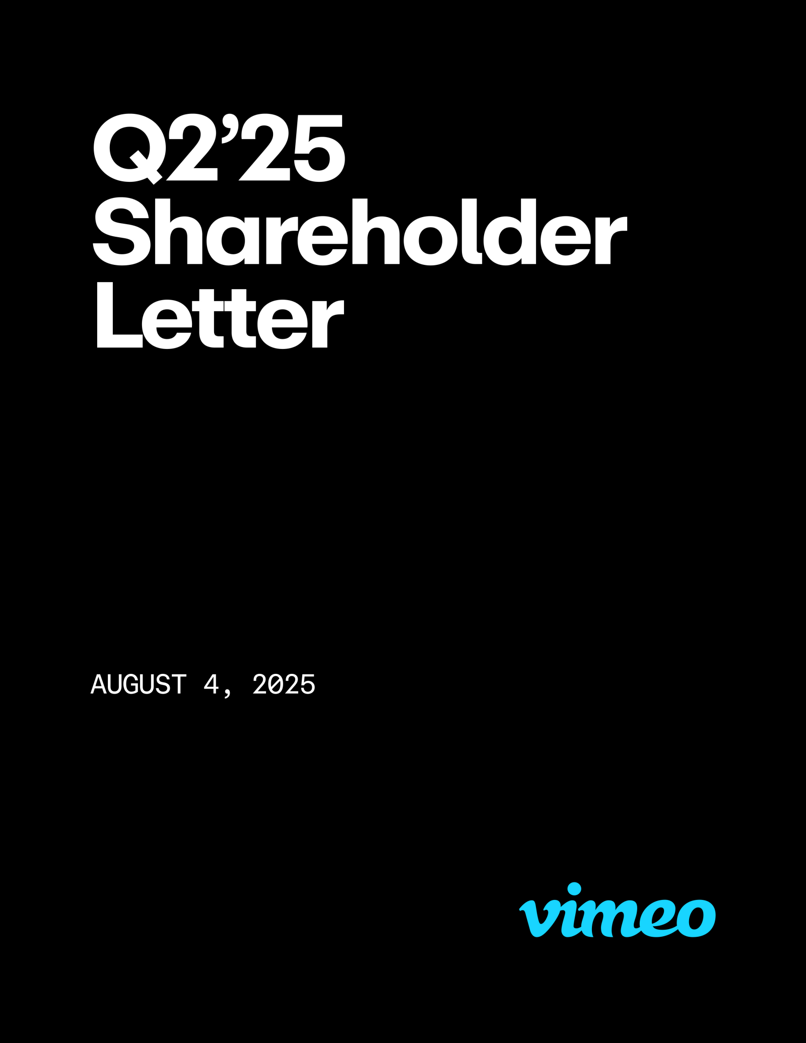 Vimeo's Q2 2025 Press Release
