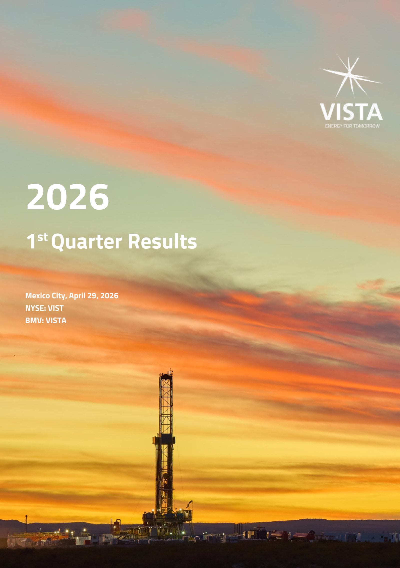 Vista Energy's Q1 2026 Press Release