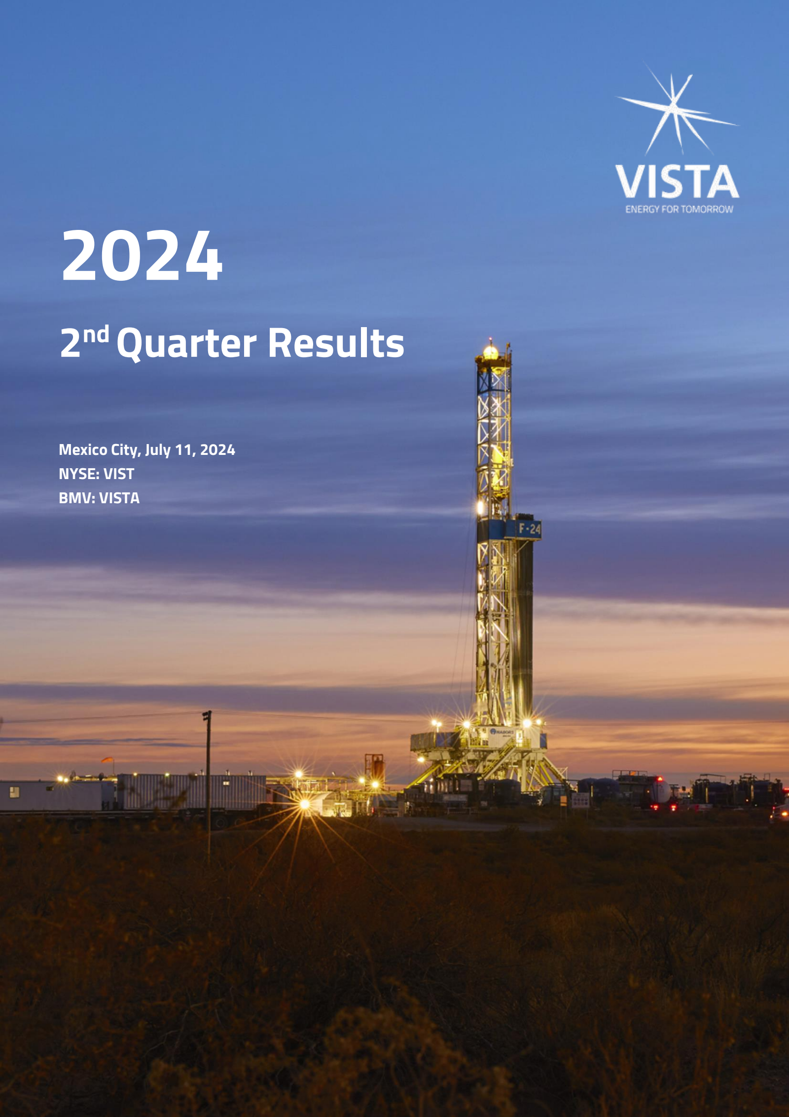 Vista Energy's Q2 2024 Press Release