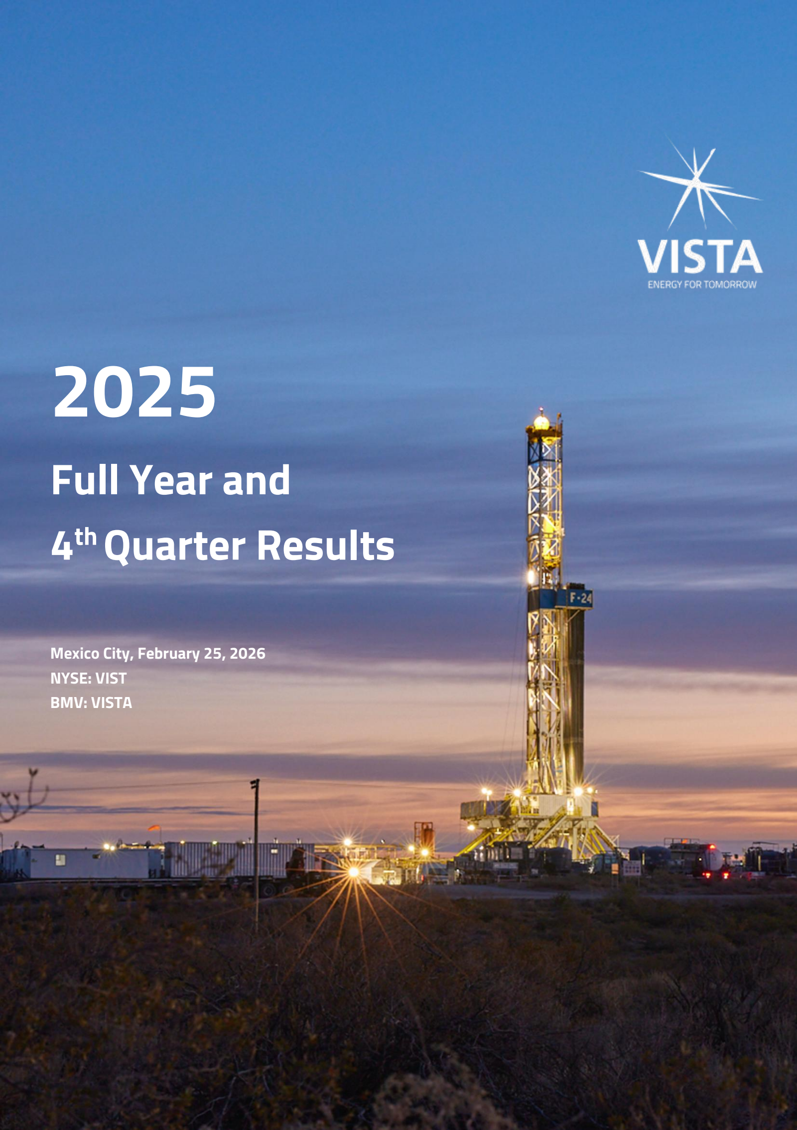 Vista Energy's Q4 2025 Press Release