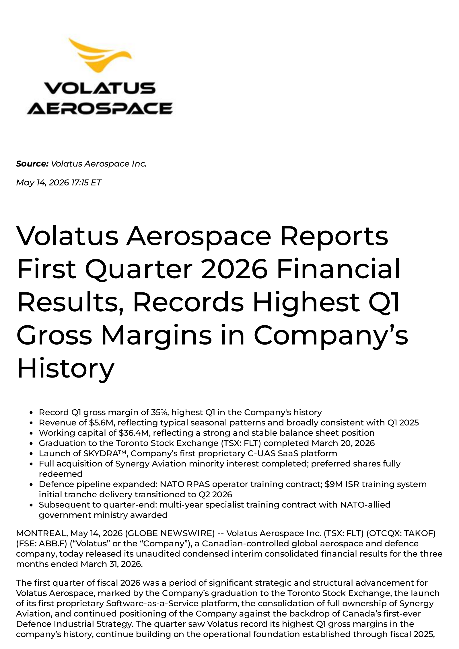 Fleetcor Technologies' Q1 2026 Press Release
