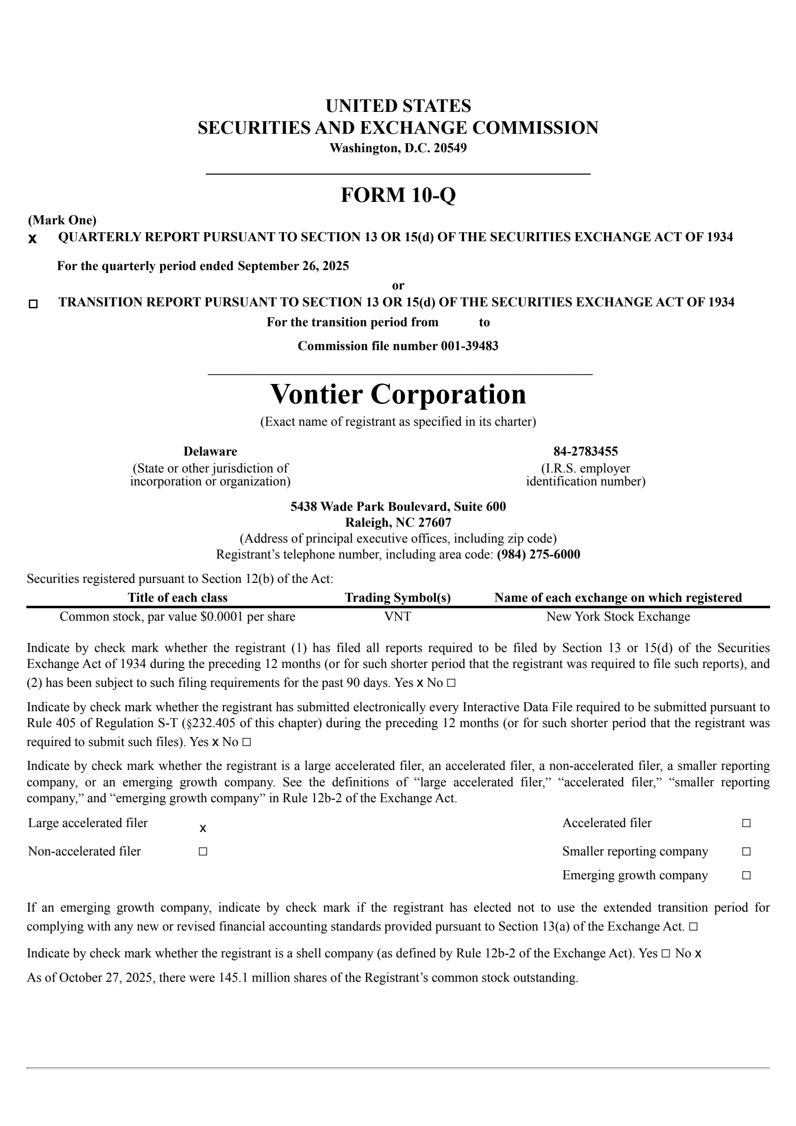 Vontier's Q3 2025 Quarterly Report