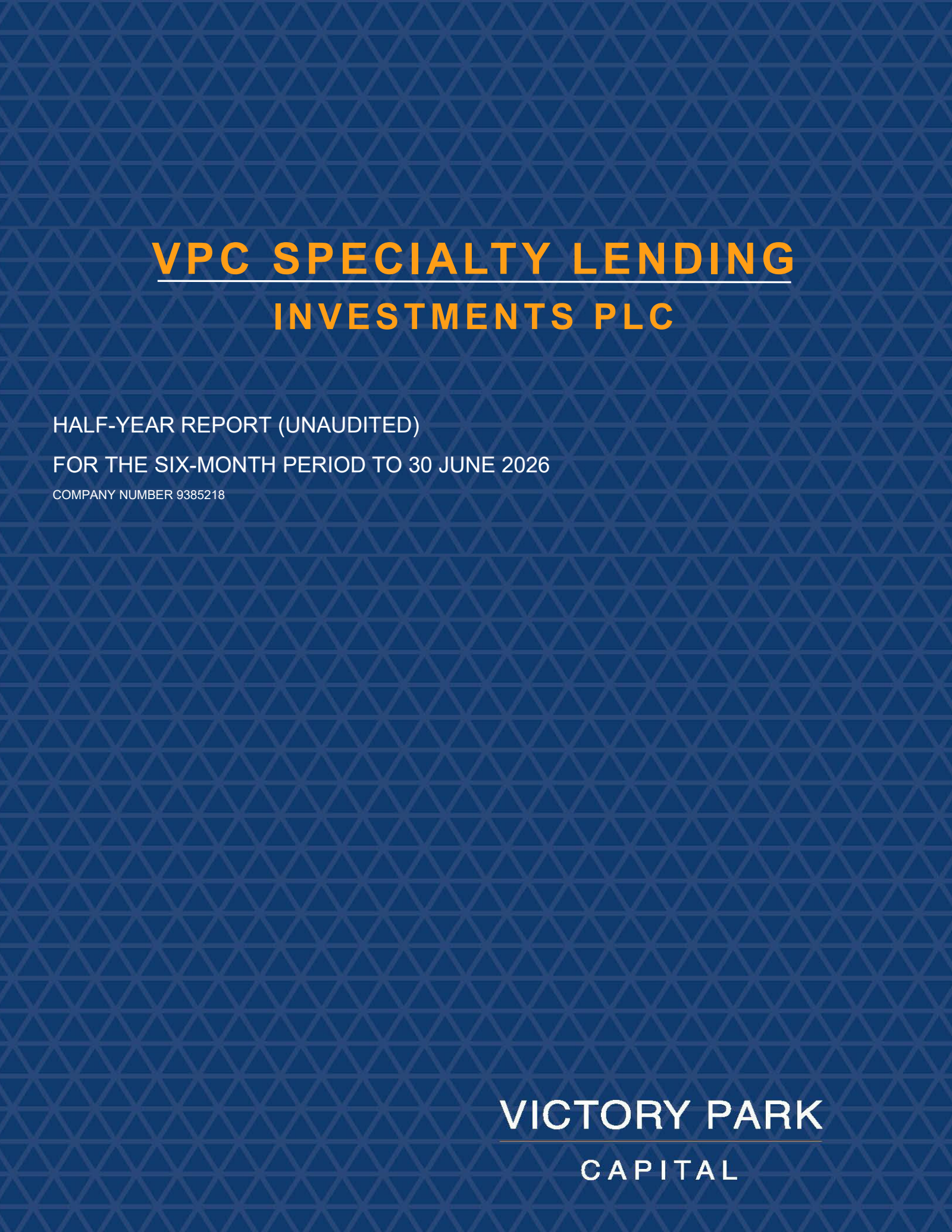 VPC Specialty Lending Investments' H1 2026 Interim report