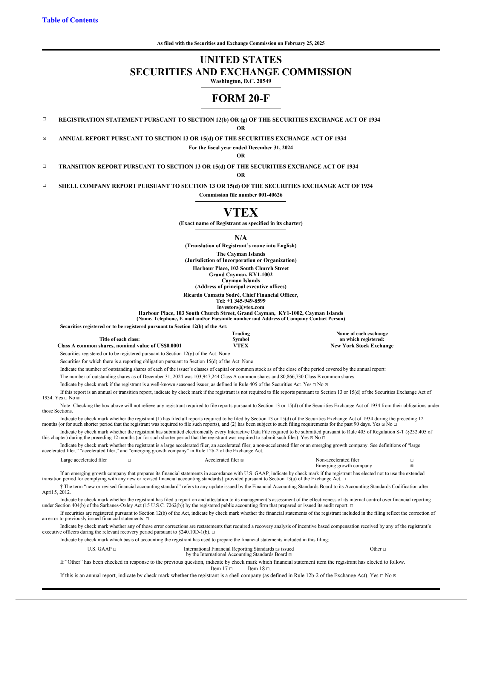 VTEX's Q4 2024 Annual report