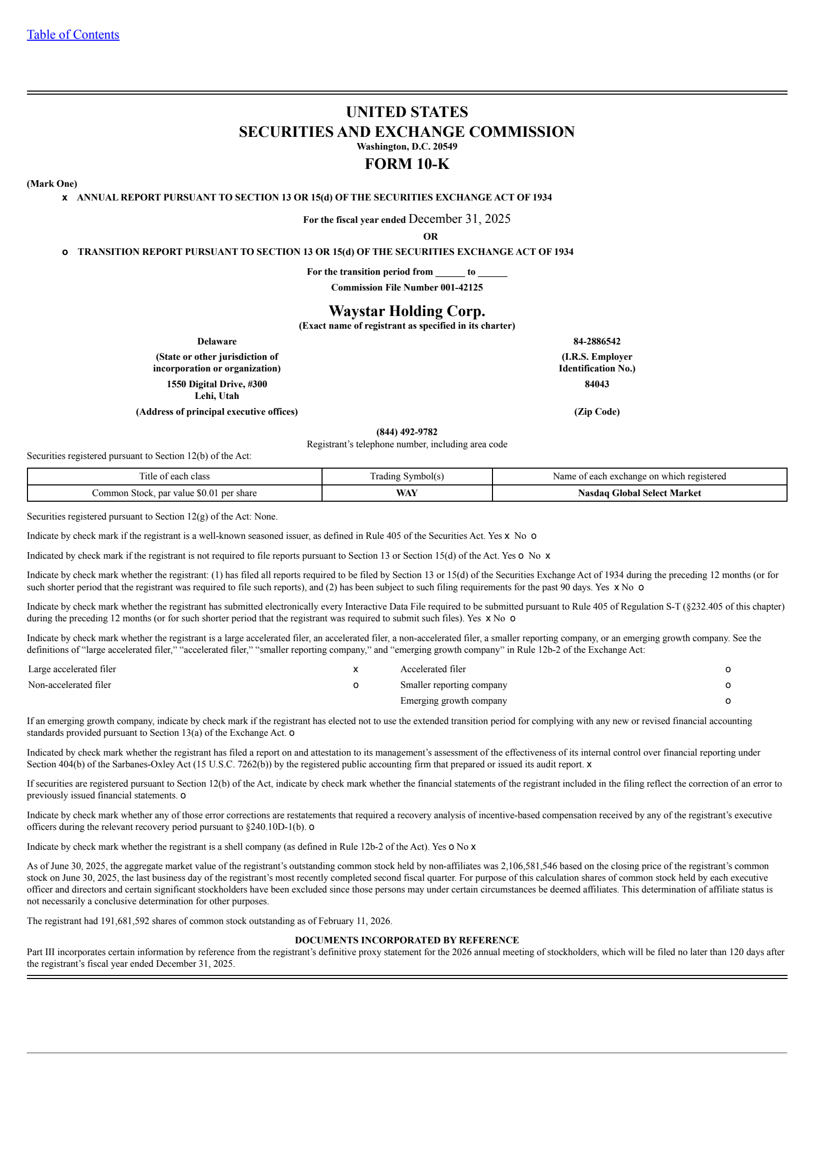 Waystar's Q4 2025 Annual report