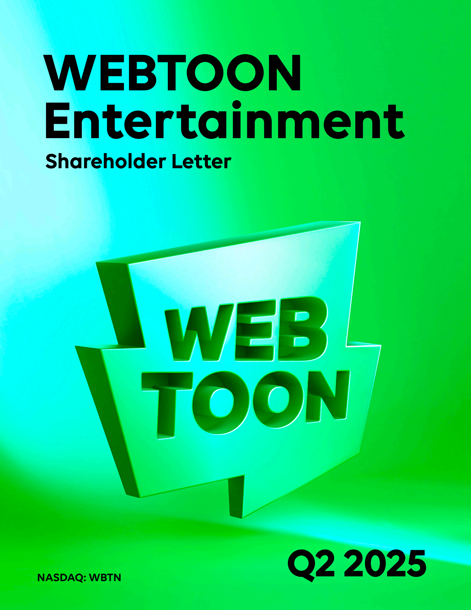 WEBTOON Entertainment's Q2 2025 Press Release