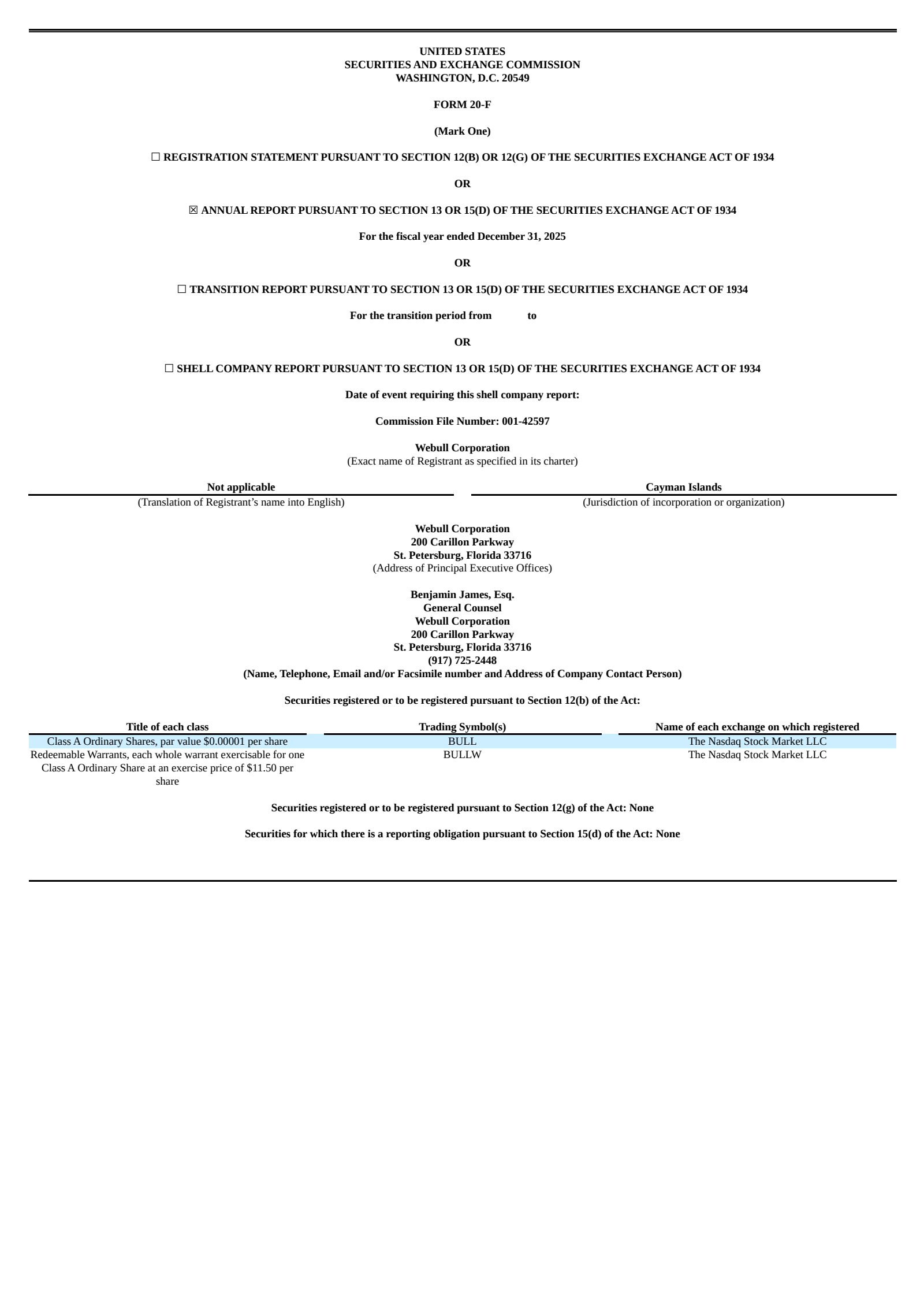 Webull's Q4 2025 Annual report