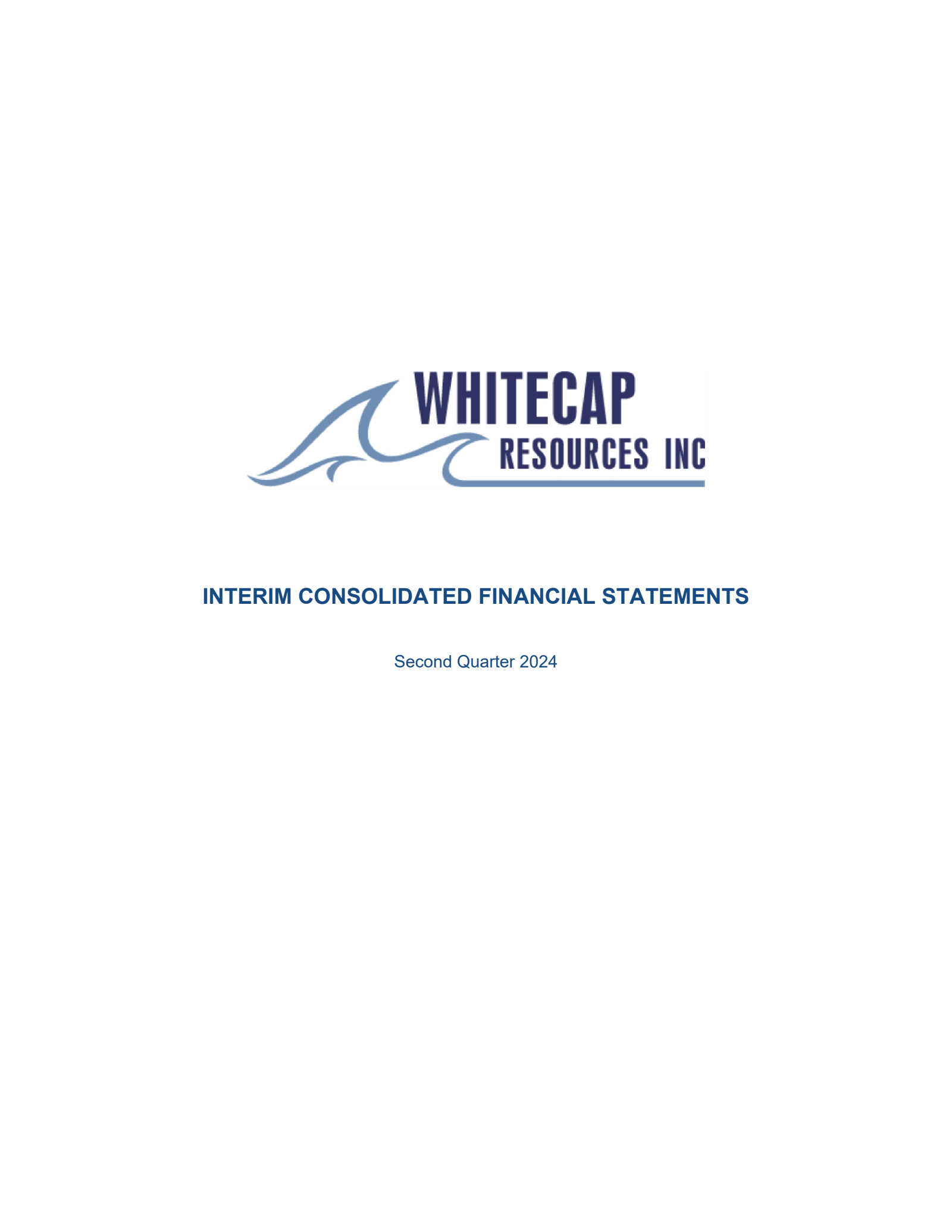 Whitecap Resources' Q2 2024 Interim report