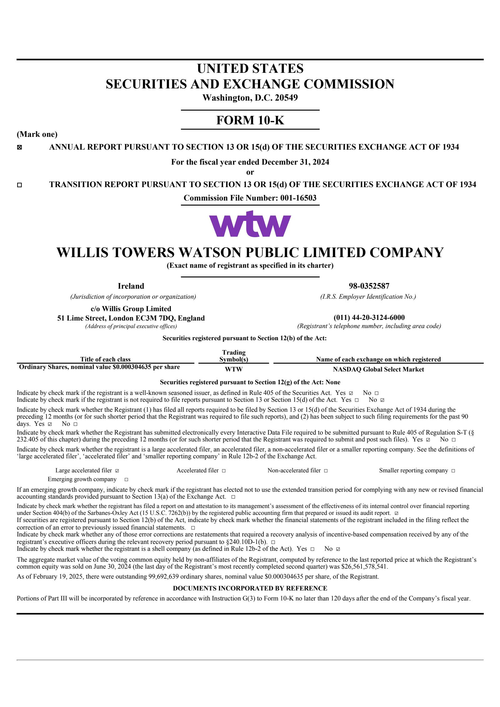 WTW Q4 2024 Earnings Report on 2/4/2025
