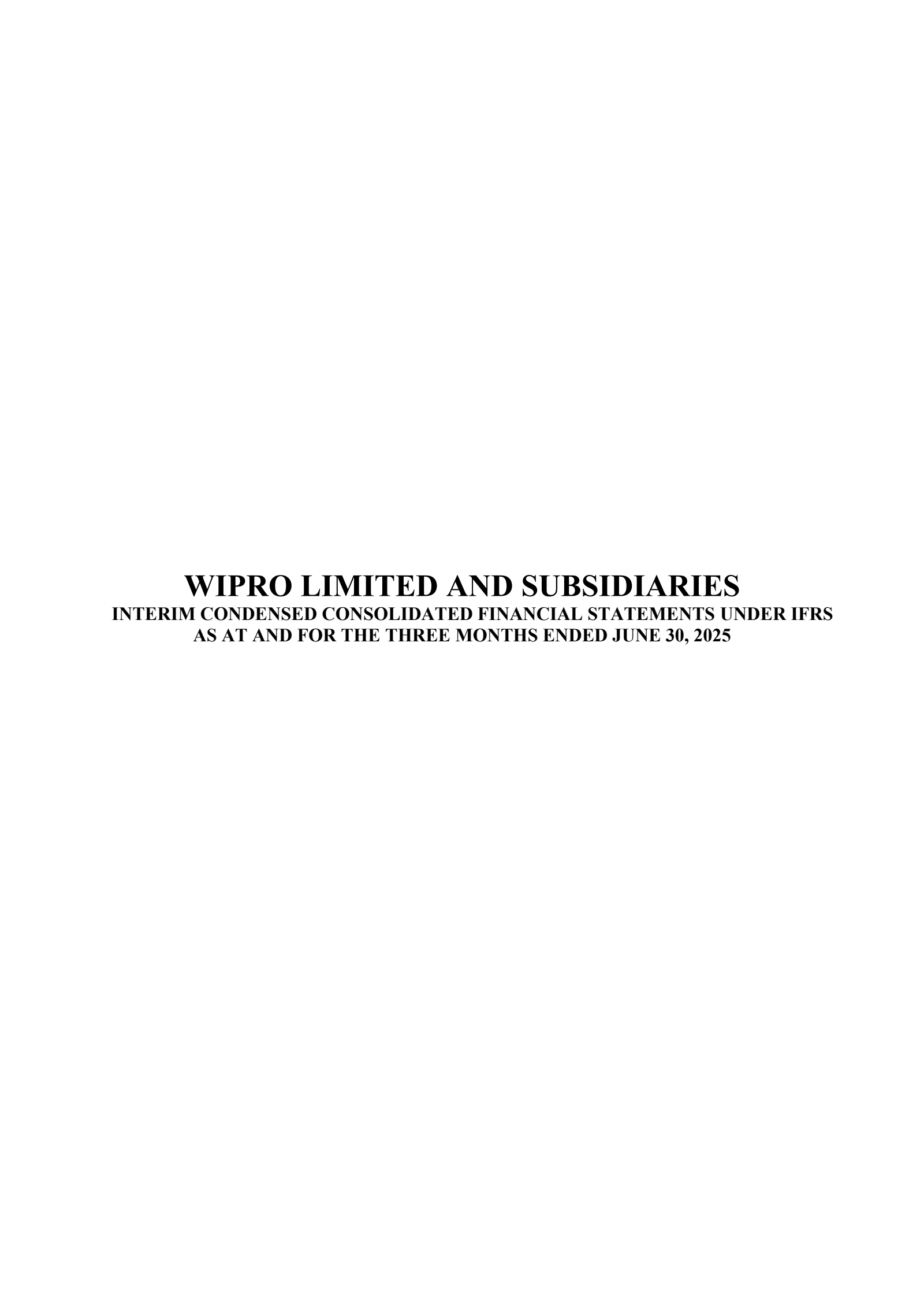 Wipro's Q1 24/25 (Media) Interim report