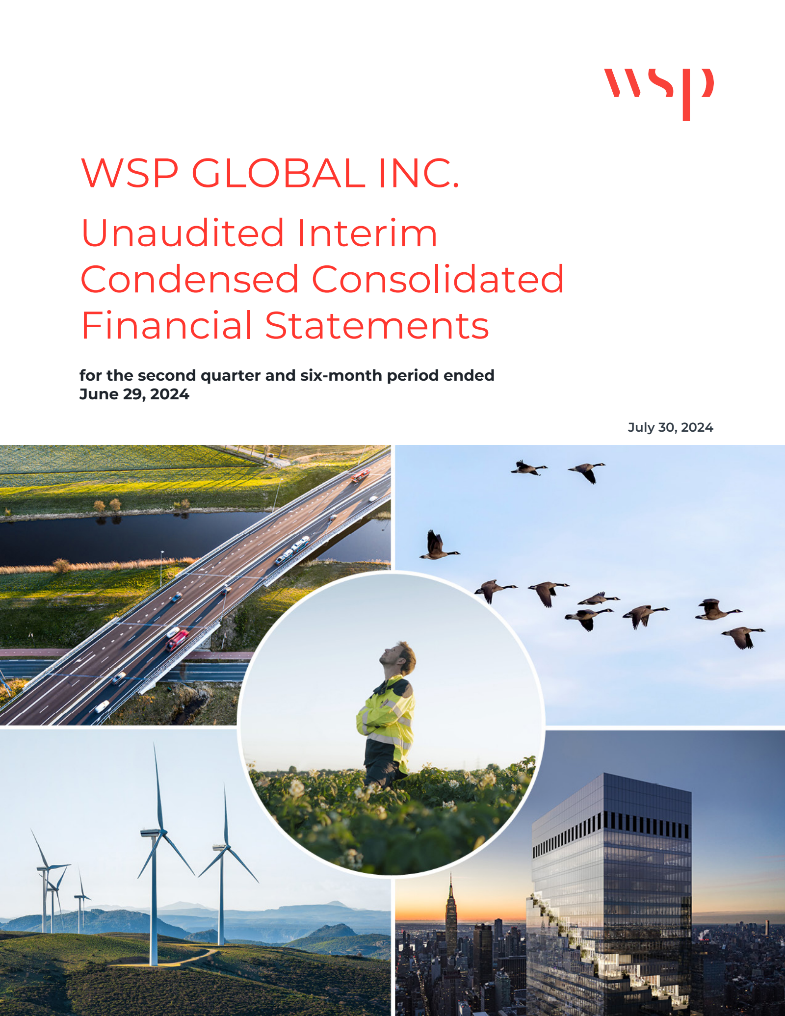 WSP Global's Q2 2024 Interim report