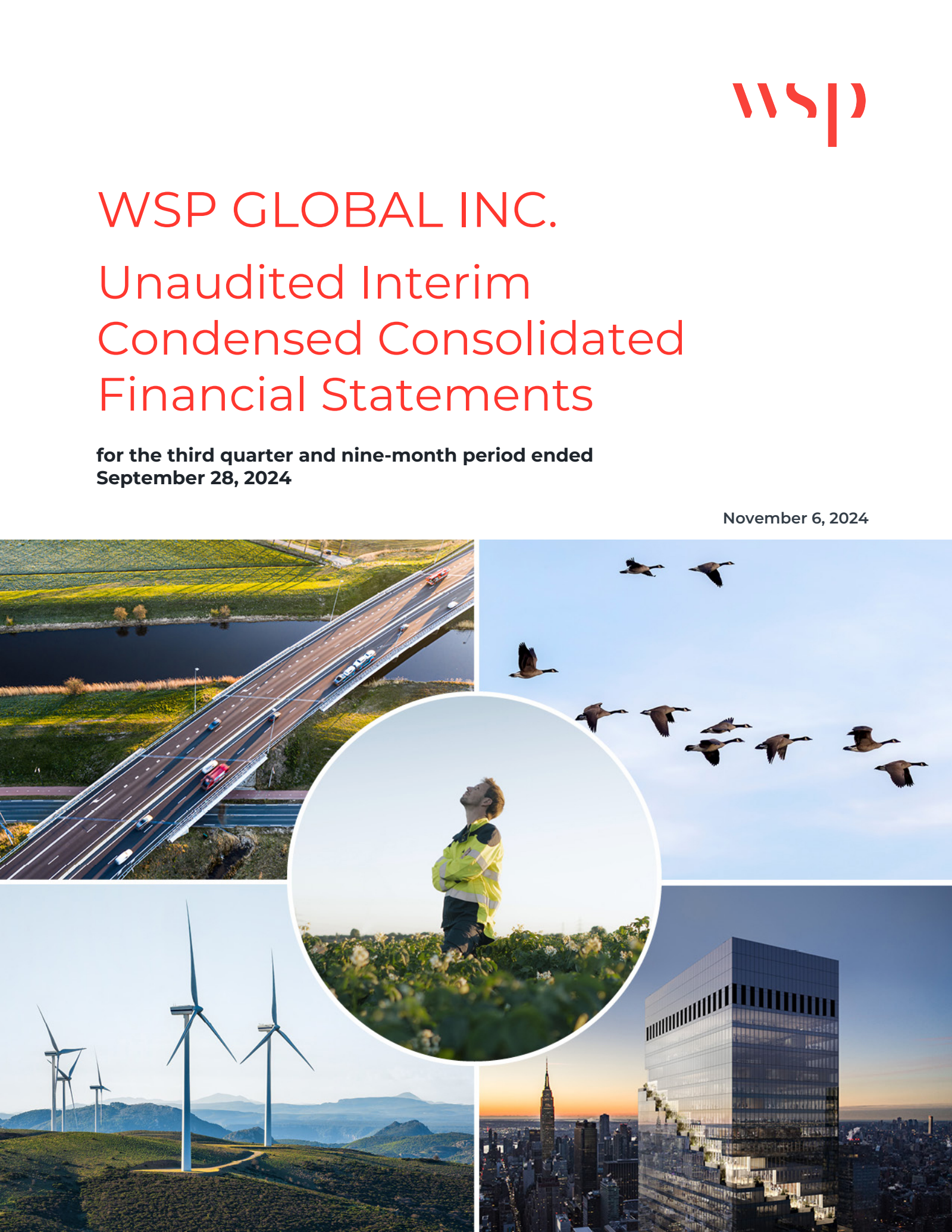 WSP Global's Q3 2024 Interim report