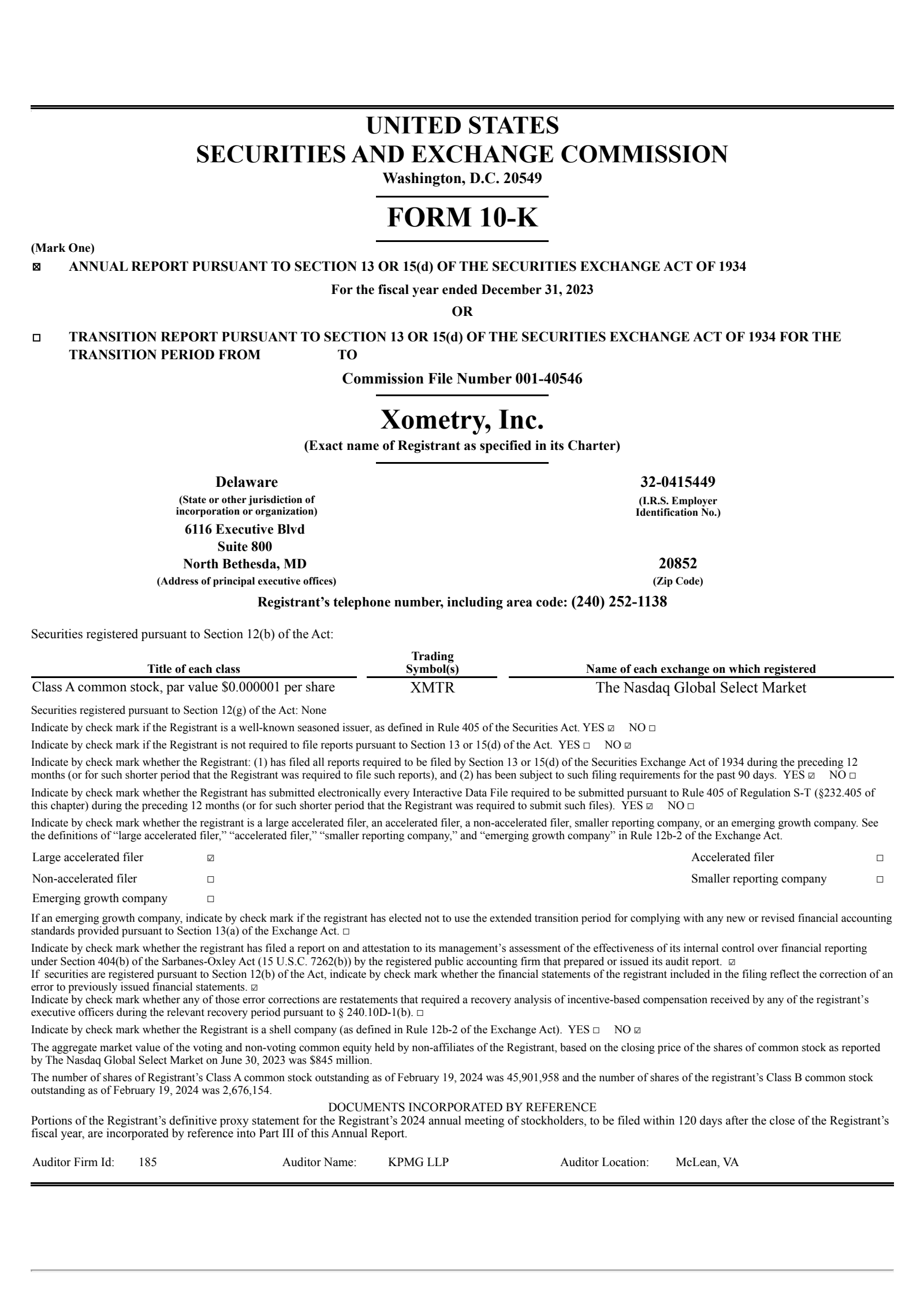 Xometry's Q4 2023 Annual report