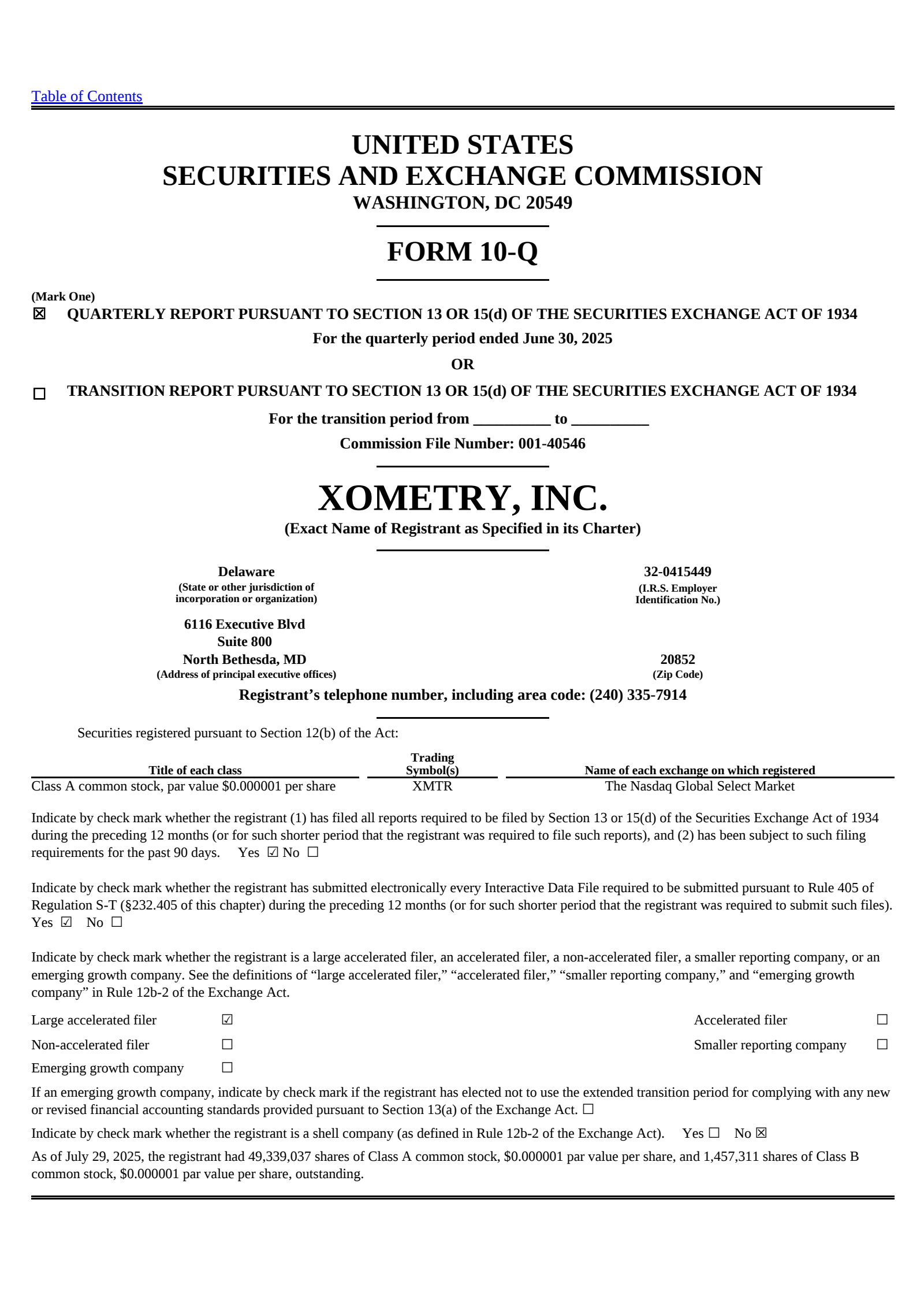 Xometry's Q2 2025 Quarterly report