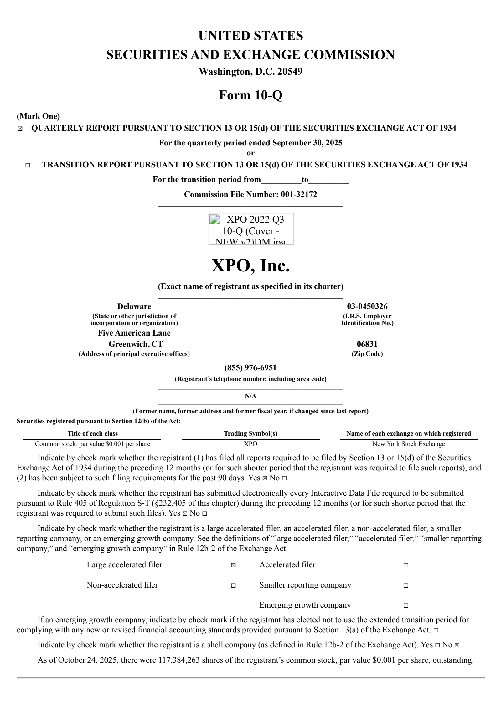 XPO's Q3 2025 Quarterly Report