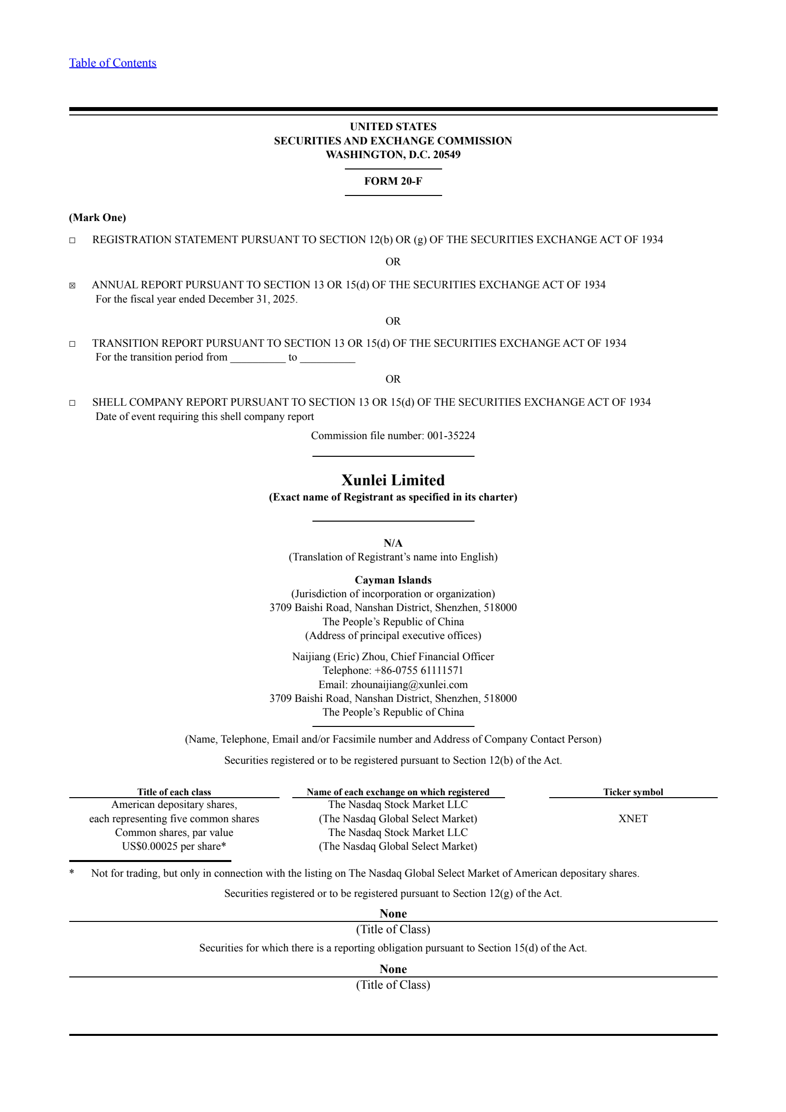 Xunlei's Q4 2025 Annual report