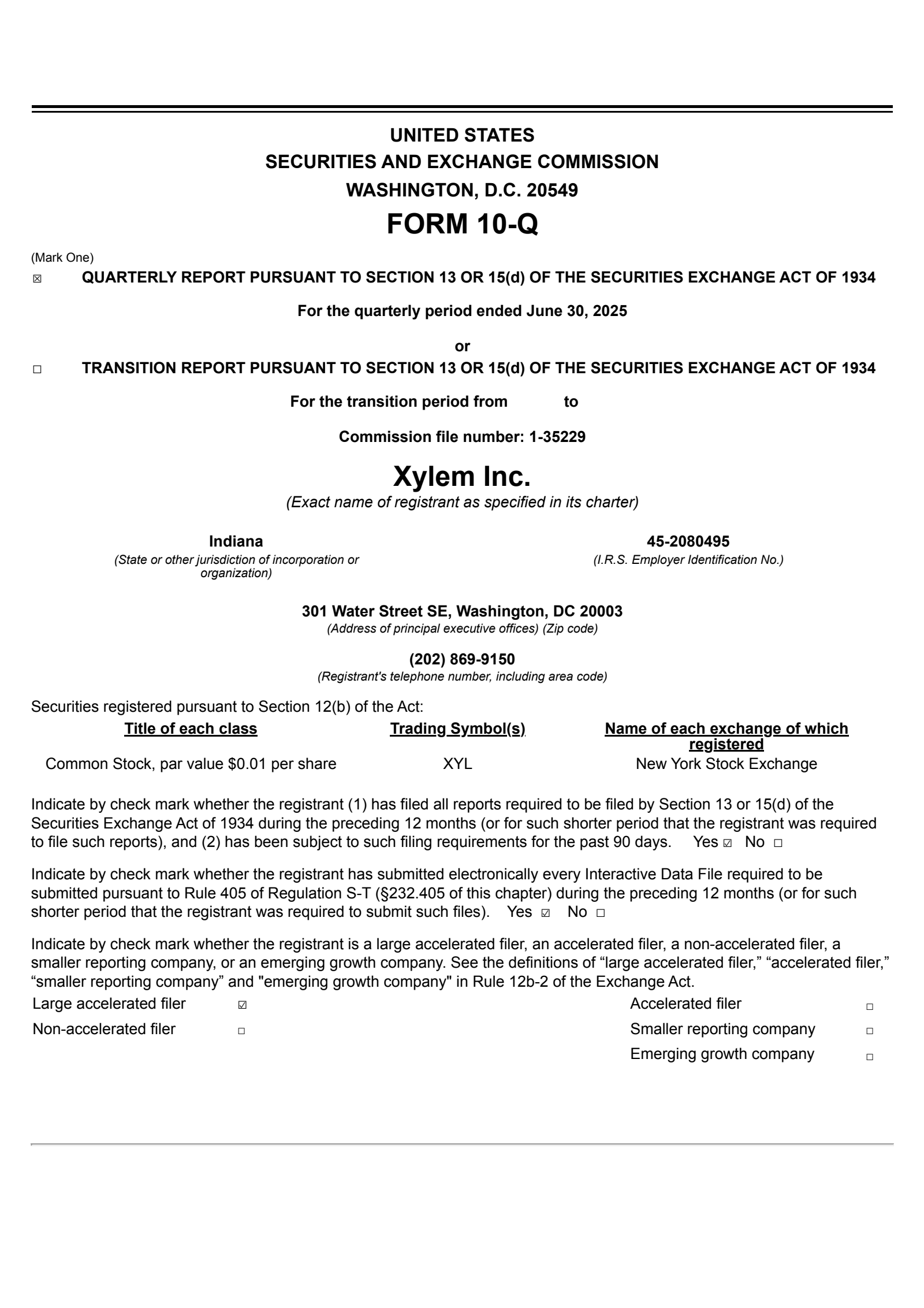Xylem's Q2 2025 Quarterly report