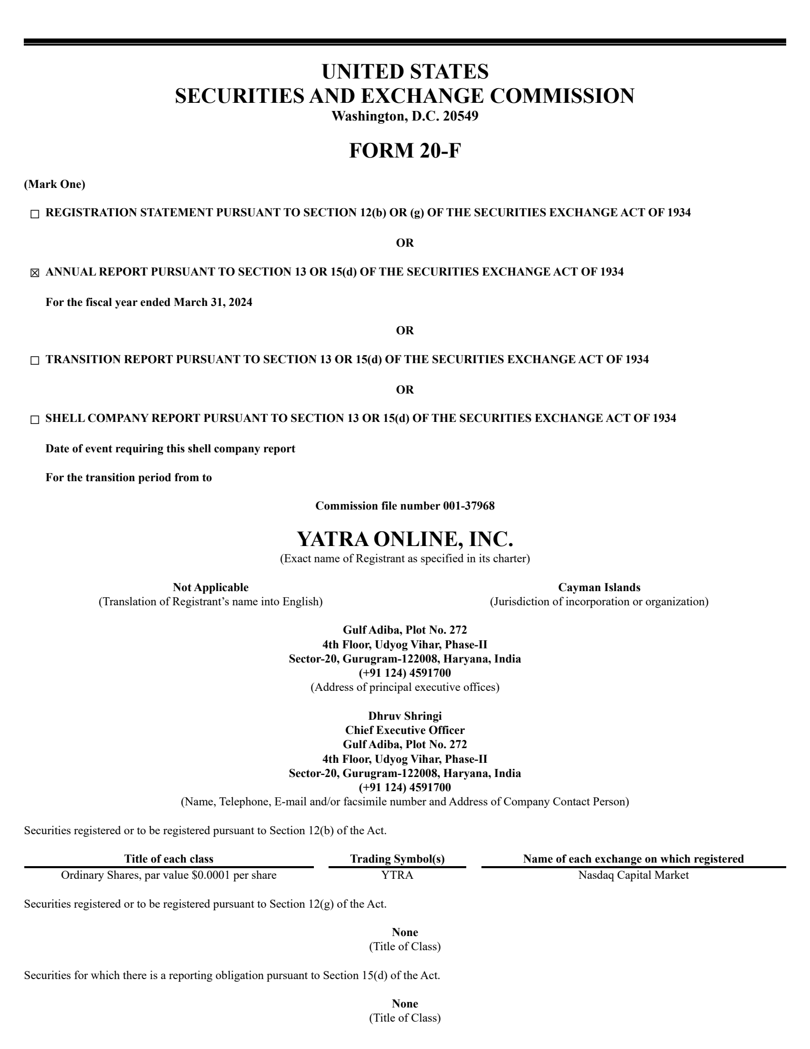 Yatra Online's Q4 2024 Annual Report