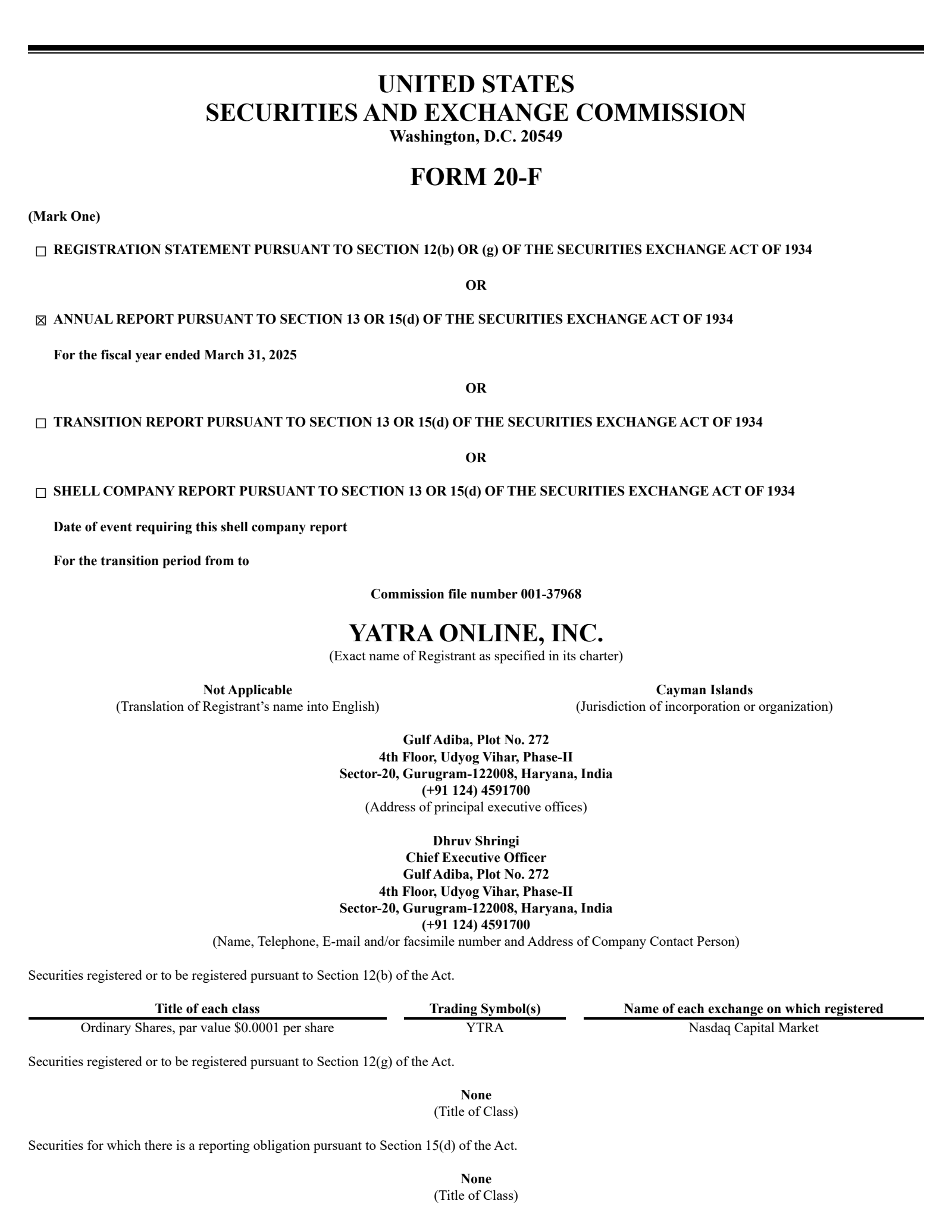 Yatra Online's Q4 2025 Annual Report
