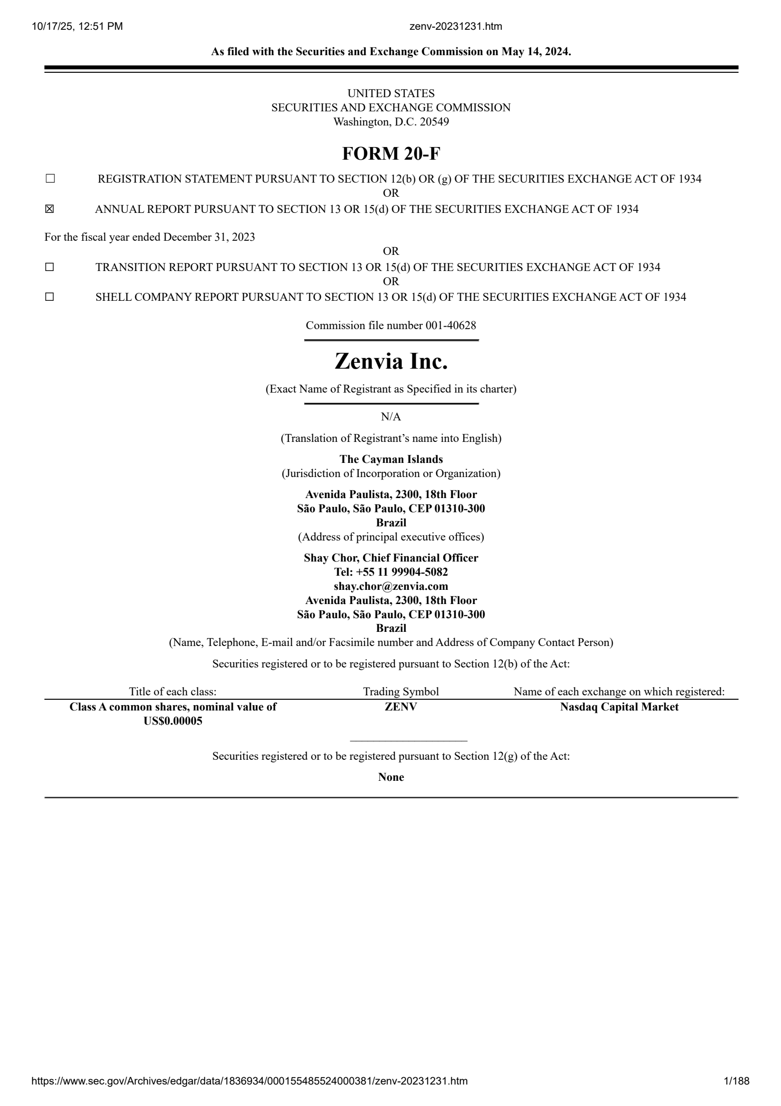 Zenvia's Q4 2023 Annual Report