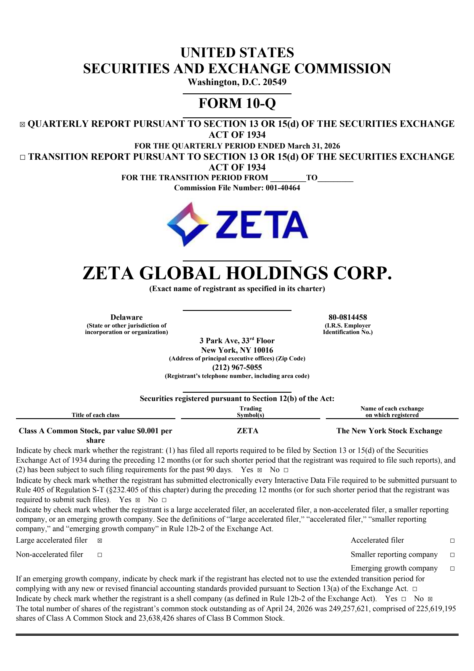 Zeta Global's Q1 2026 Quarterly report