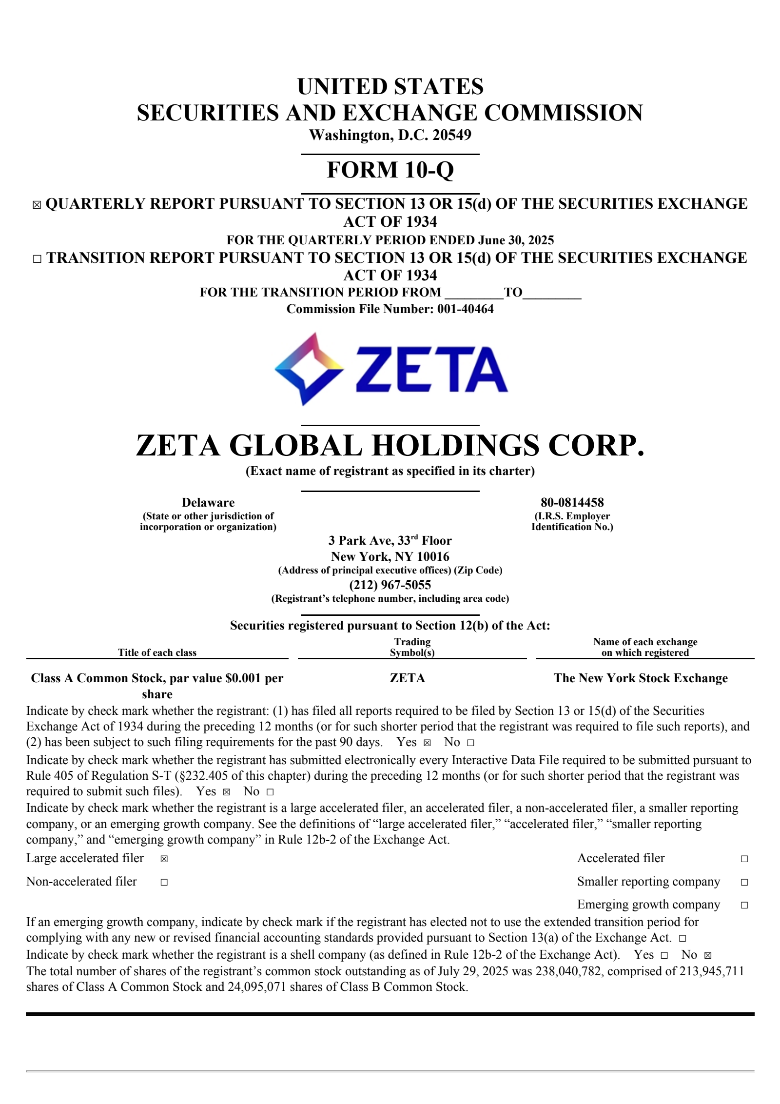Zeta Global's Q2 2025 Quarterly report