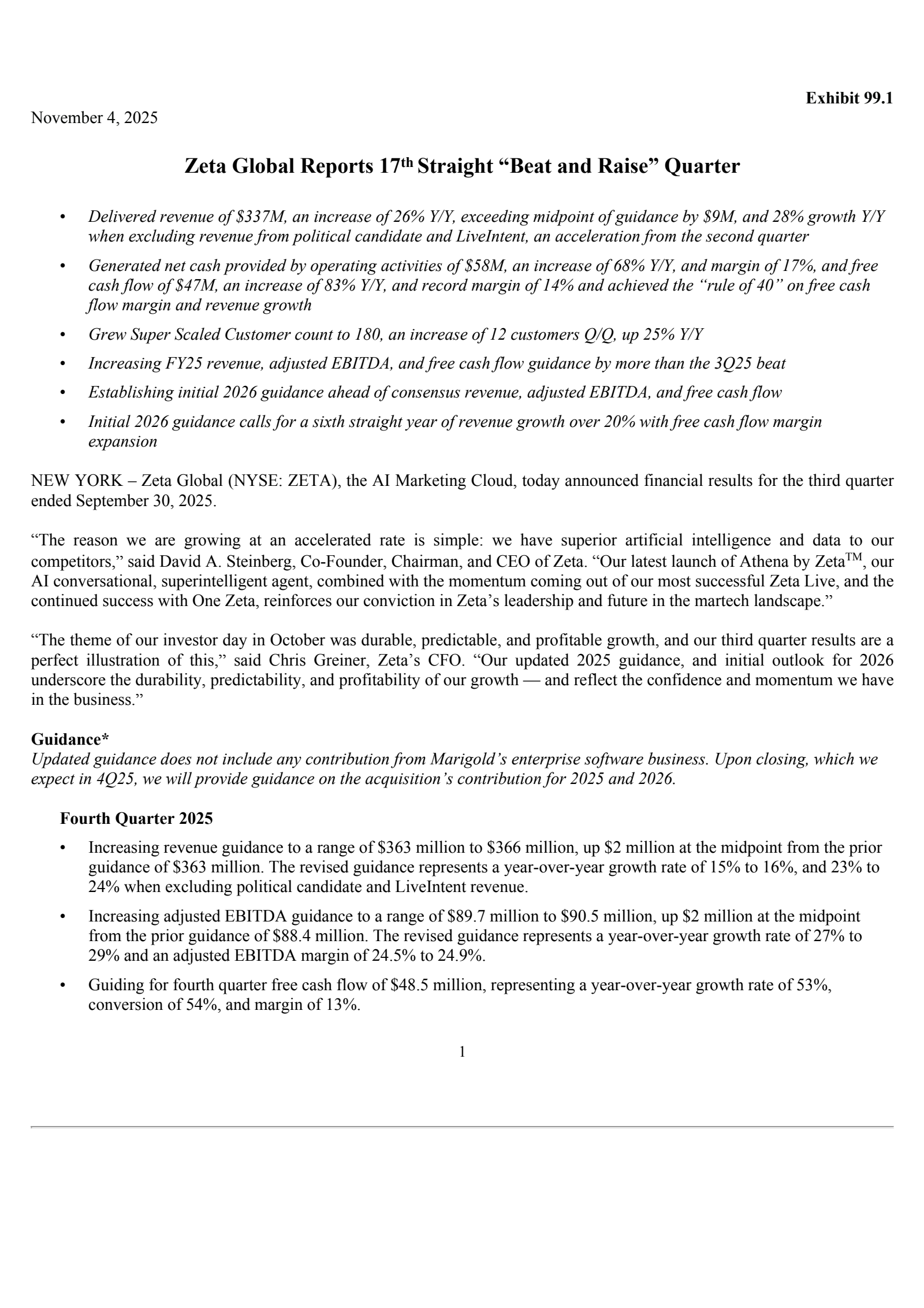 Zeta Global's Q3 2025 Earnings Release