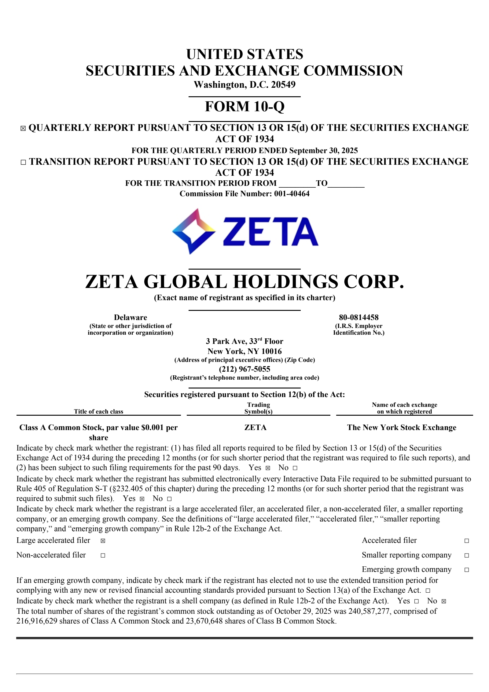 Zeta Global's Q3 2025 Quarterly Report
