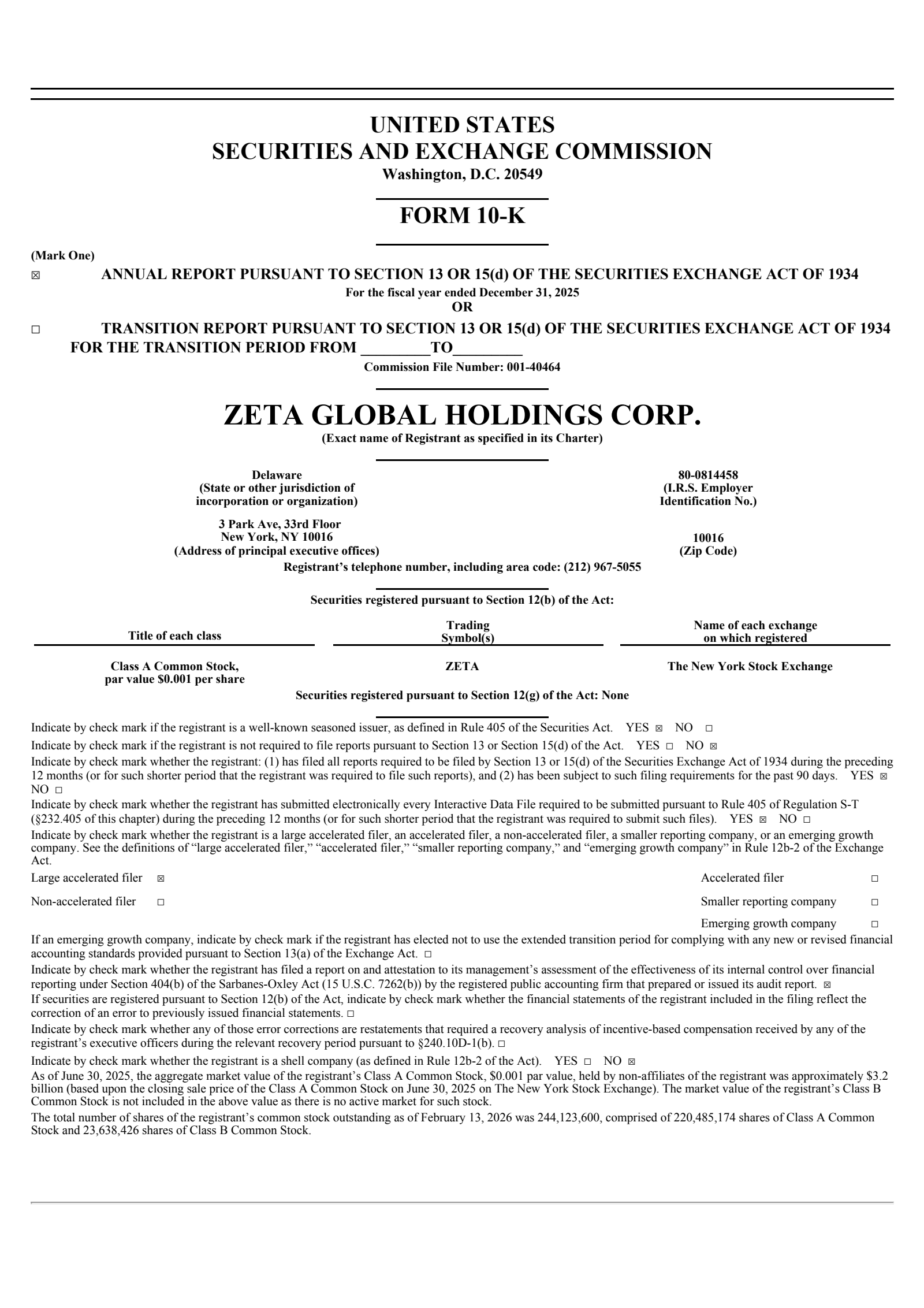 Zeta Global's Q4 2025 Annual report