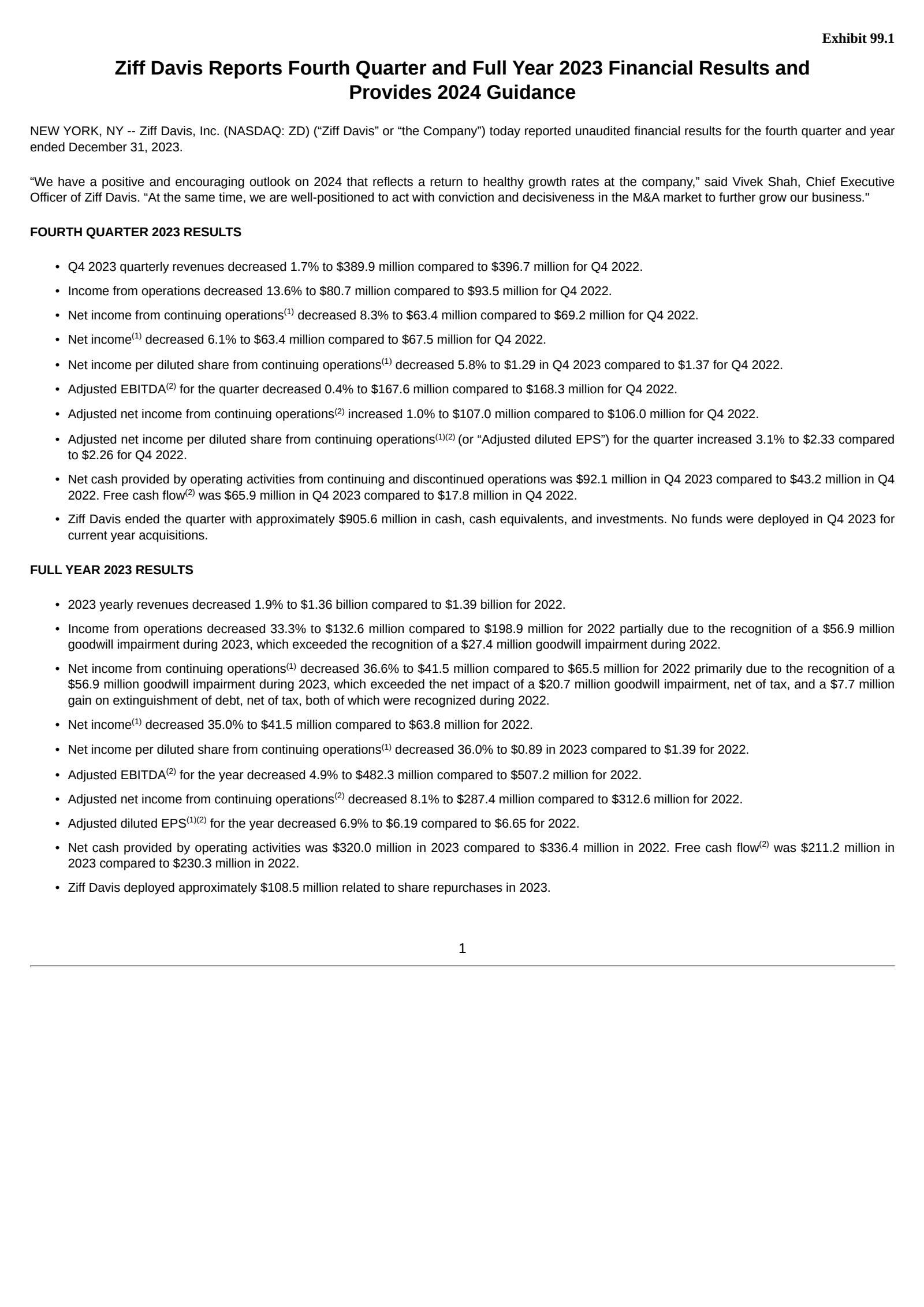 Western Energy Services' Q4 2023 Press Release