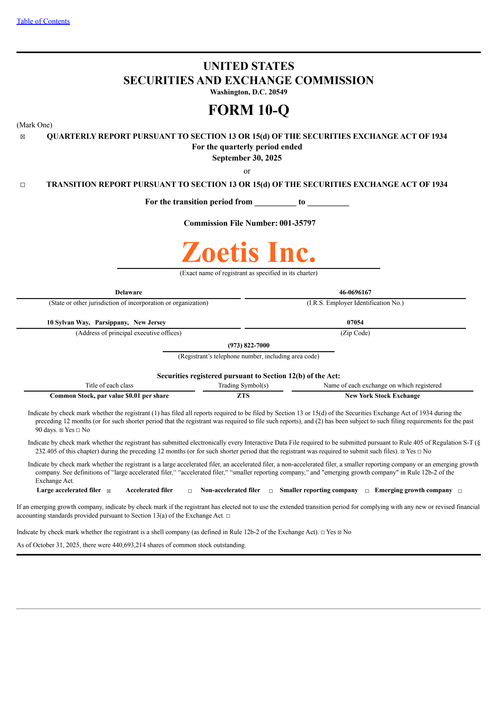 Zoetis' Q3 2025 Quarterly Report