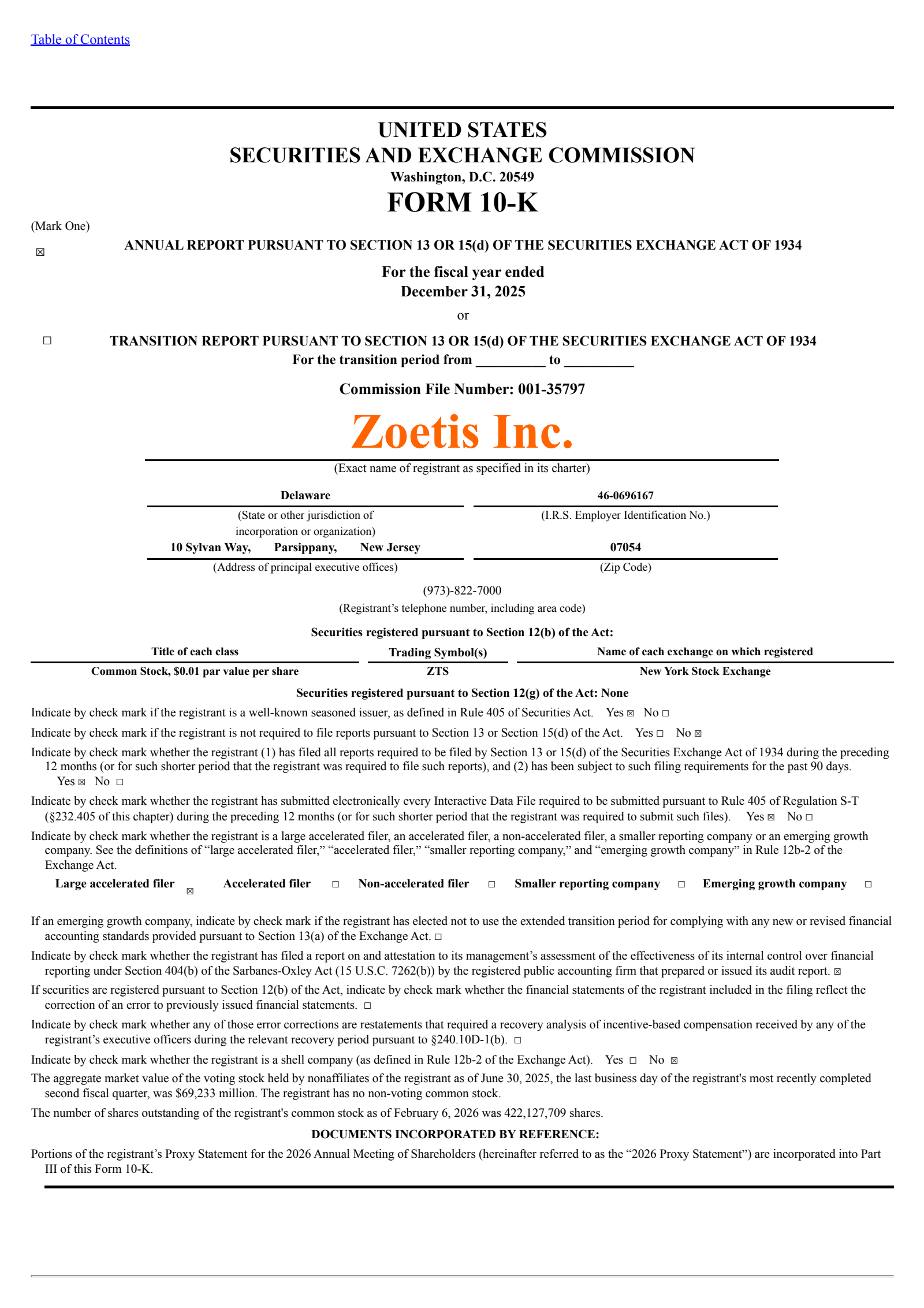 Zoetis' Q4 2025 Annual report
